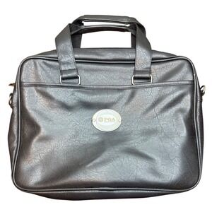PGA Tour Black Faux‎ Leather Briefcase Laptop Bag Professional Carryall NWT